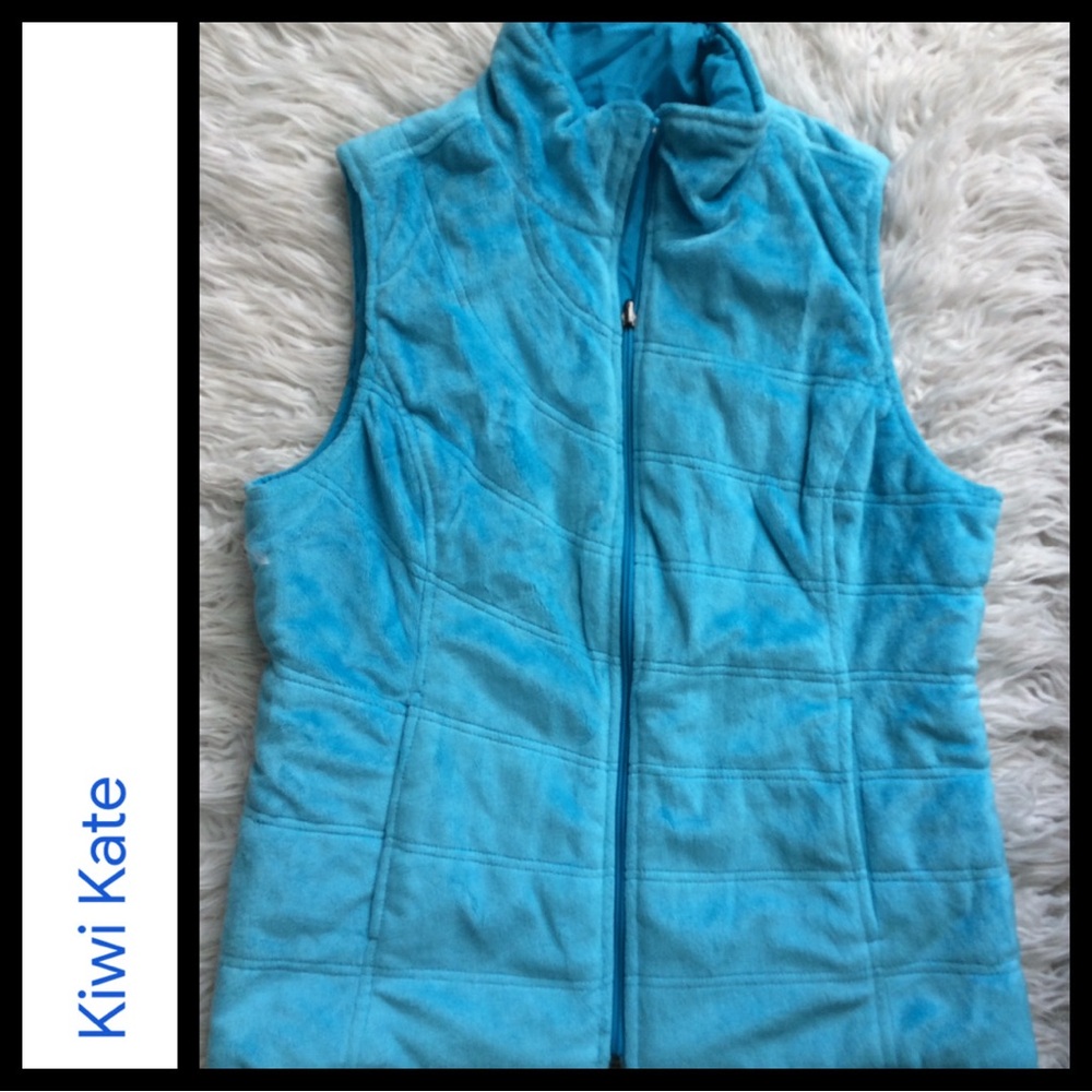 Kiwi Kate Women's Reversible Plush Velour Vest